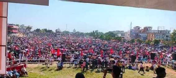 CPI-M’s massive rally in Astabal Stadium amid attempts by BJP to obstruct the Participants across Tripura CPI-M’s massive rally in Astabal Stadium amid attempts by BJP to obstruct the Participants across Tripura